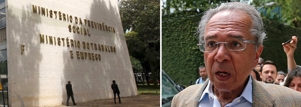 Após extinção, Ministério do Trabalho ficará sob a guarda de Paulo Guedes Após extinção, Ministério do Trabalho ficará sob a guarda de Paulo Guedes