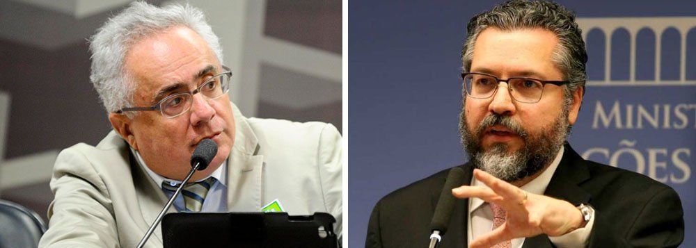 Ernesto Araújo espalha fake news nas redes e Nassif rebate: 'mentira!' Ernesto Araújo espalha fake news nas redes e Nassif rebate: 'mentira!'