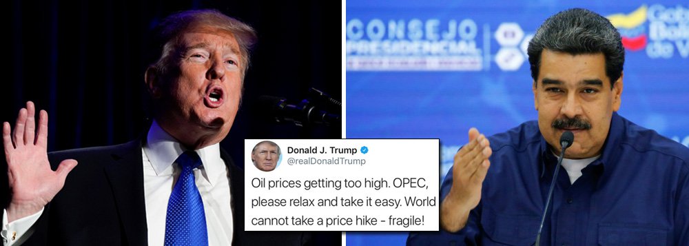 Trump vai ao Twitter e anuncia que vai reduzir na marra preço do petróleo Trump vai ao Twitter e anuncia que vai reduzir na marra preço do petróleo