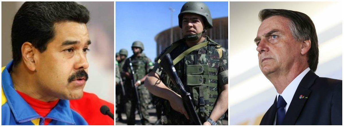 Aos militares e a todos os brasileiros (Foto: Esq.: Palácio Miraflores via Reuters / Dir.: Marcos Corrêa - PR) Aos militares e a todos os brasileiros