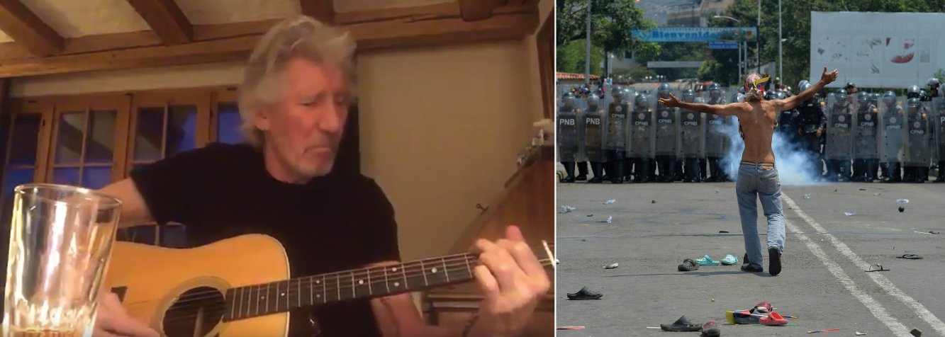 Roger Waters, do Pink Floyd, manda recado: tirem suas mãos da Venezuela Roger Waters, do Pink Floyd, manda recado: tirem suas mãos da Venezuela