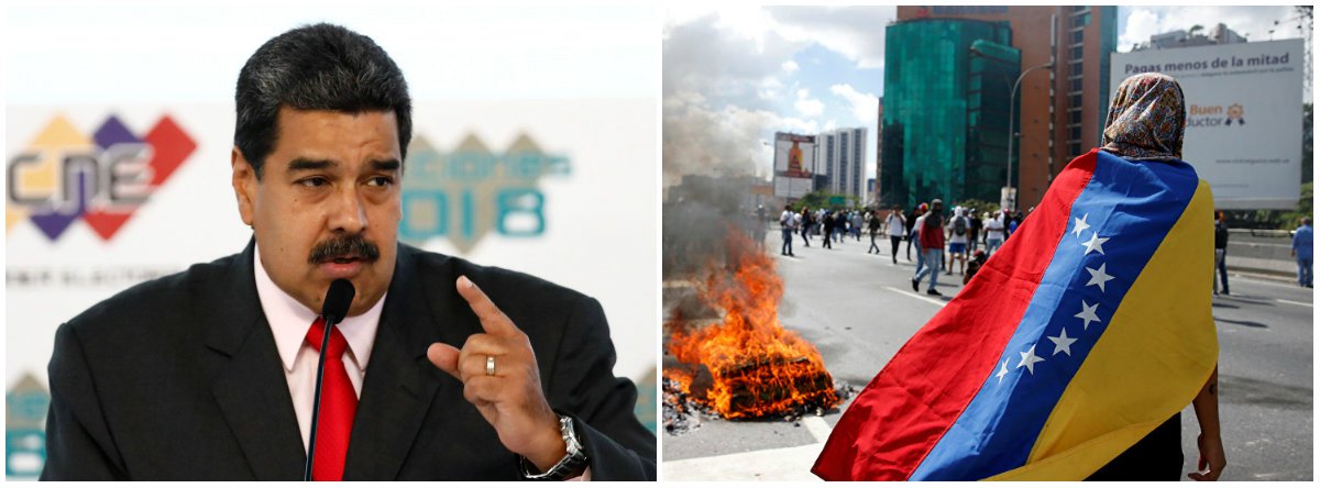 Como os EUA transformaram a Venezuela em um barril de pólvora (Foto: Esq.: Marco Bello - Reuters / Dir.: Carlos Garcia - Reuters) Como os EUA transformaram a Venezuela em um barril de pólvora