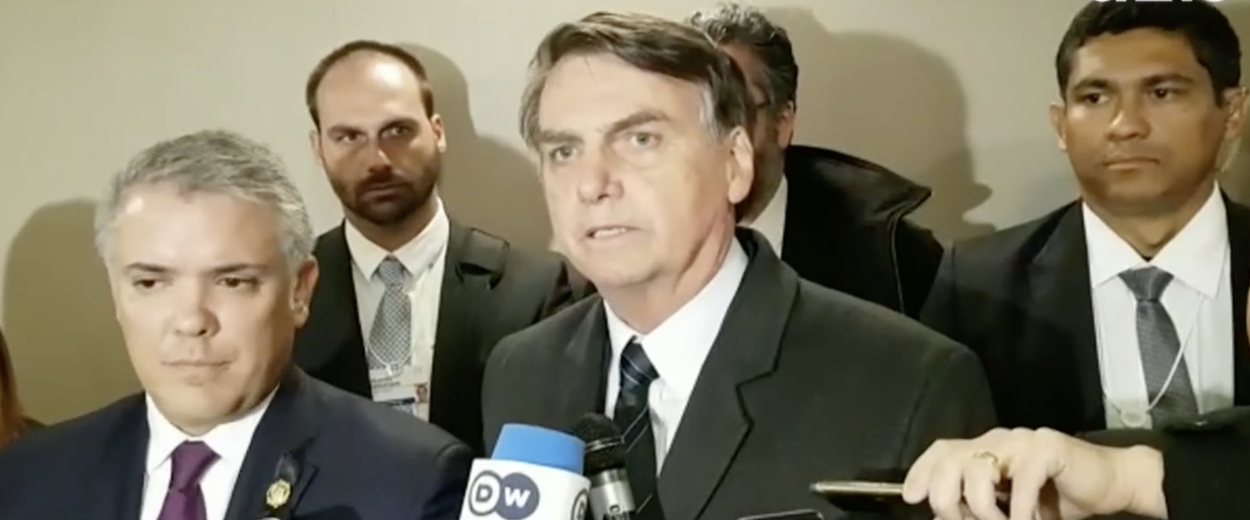 Bolsonaro sobre opositor venezuelano: daremos todo o apoio político necessário (Foto: Reprodução) Bolsonaro sobre opositor venezuelano: daremos todo o apoio político necessário