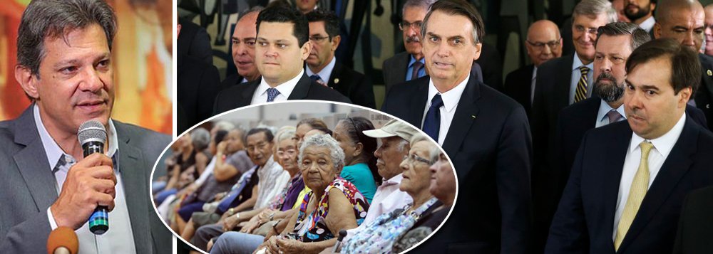 'Bolsonaro cria uma legião de idosos pobres', diz Haddad sobre reforma 'Bolsonaro cria uma legião de idosos pobres', diz Haddad sobre reforma