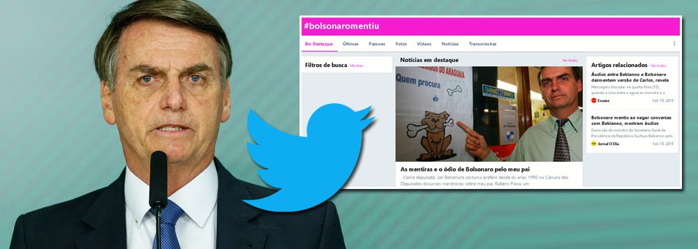 'Bolsonaro mentiu' é o assunto mais comentado nas redes sociais www.brasil247.com - 'Bolsonaro mentiu' é o assunto mais comentado nas redes sociais