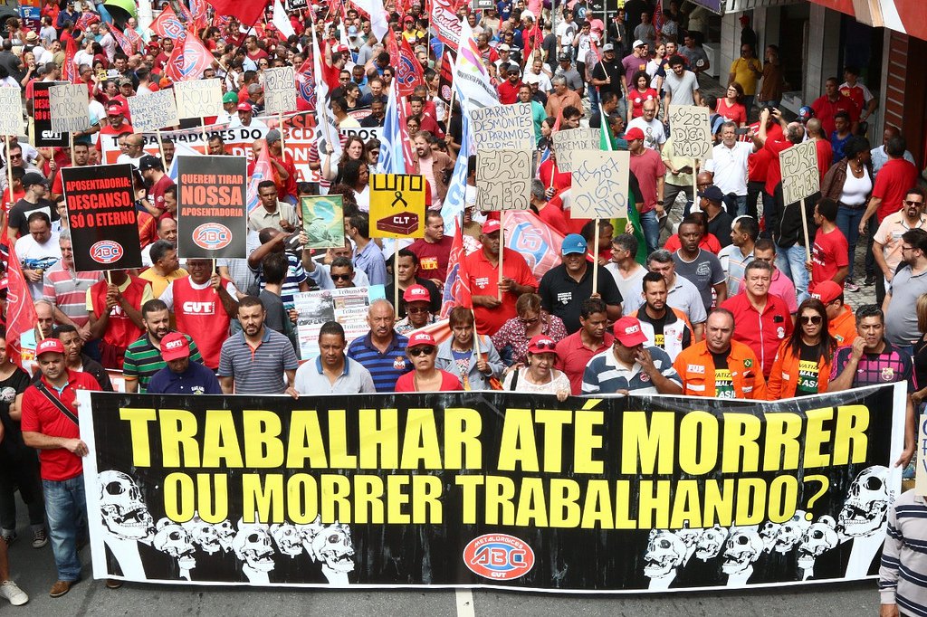Centrais chamam Assembleia Nacional nesta quarta contra Reforma da Previdência (Foto: CUT) Centrais chamam Assembleia Nacional nesta quarta contra Reforma da Previdência