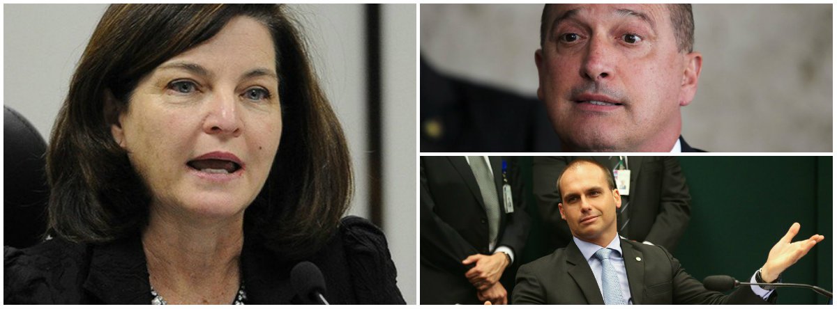 Raquel pede que investigações sobre Onyx e Eduardo Bolsonaro saiam do STF (Foto: Esq.: Antonio Cruz - ABR / Dir.: em cima (Wilson Dias - ABR) / embaixo (Fabio Pozzebom-ABR)) Raquel pede que investigações sobre Onyx e Eduardo Bolsonaro saiam do STF