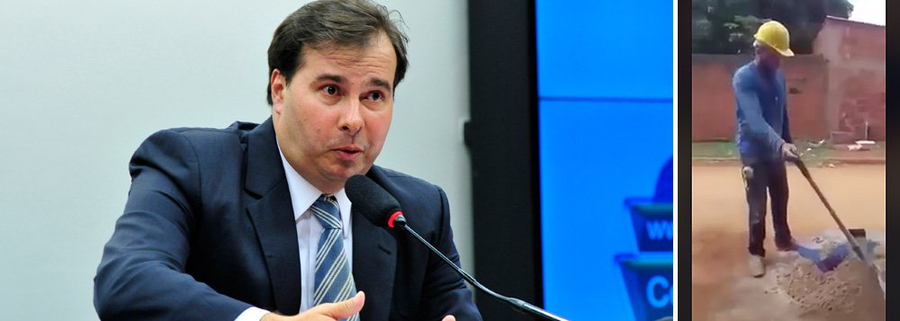 Pedreiro desafia Rodrigo Maia: trabalhe 30 dias numa obra que eu trabalho até os 80 Pedreiro desafia Rodrigo Maia: trabalhe 30 dias numa obra que eu trabalho até os 80