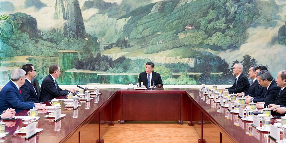 Xi Jinping recebe delegação dos EUA apostando no fim da guerra comercial Xi Jinping recebe delegação dos EUA apostando no fim da guerra comercial