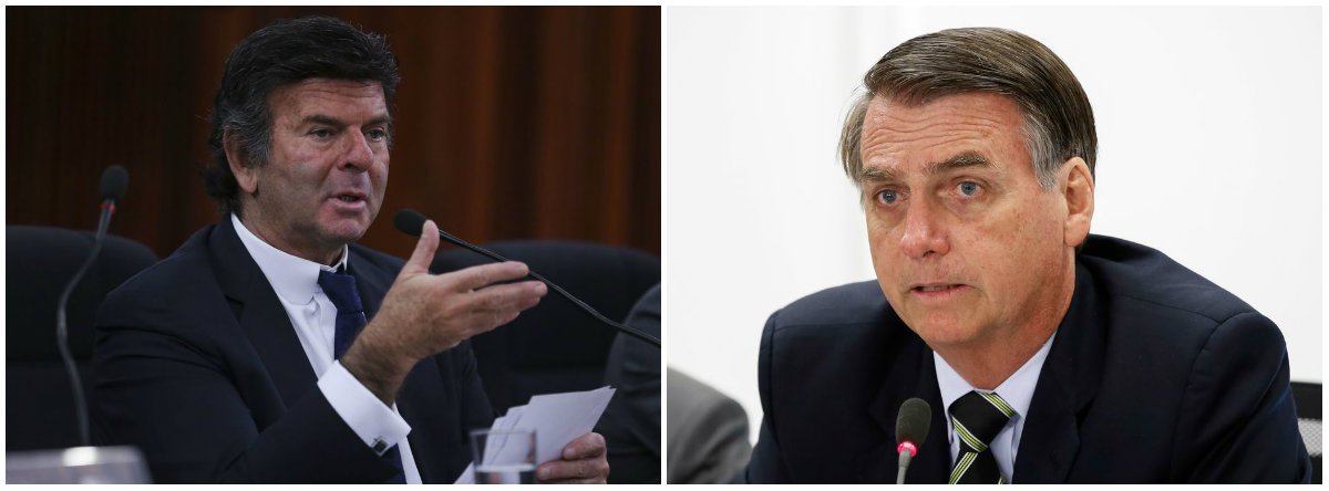 Fux suspende ações penais contra Bolsonaro que tramitavam no STF (Foto: Esq.: José Cruz - ABR / Dir.: Alan Santos - PR) Fux suspende ações penais contra Bolsonaro que tramitavam no STF