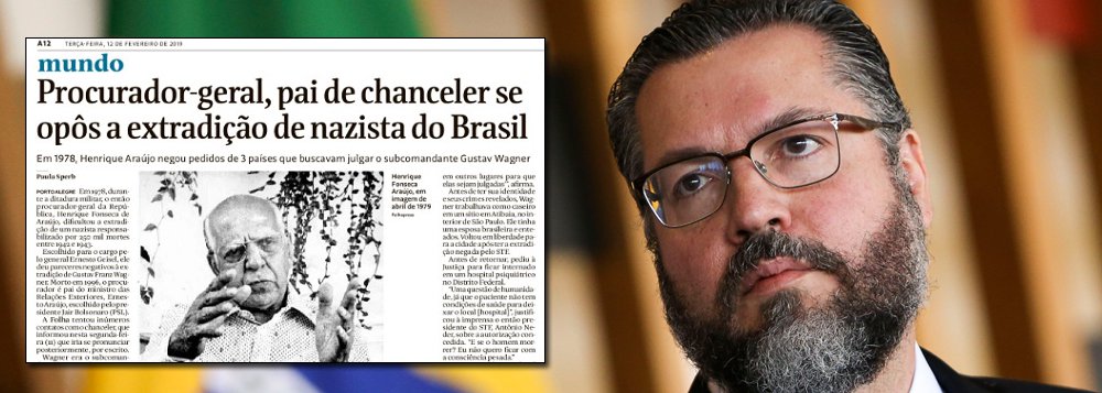 Extradição de nazista: Araújo não é responsável, mas a História é irônica Extradição de nazista: Araújo não é responsável, mas a História é irônica