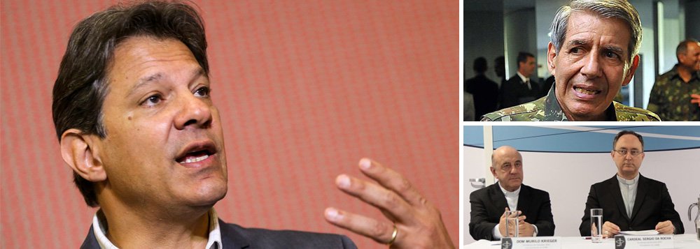 Haddad ironiza espionagem de governo na igreja: Vaticano comuna Haddad ironiza espionagem de governo na igreja: Vaticano comuna