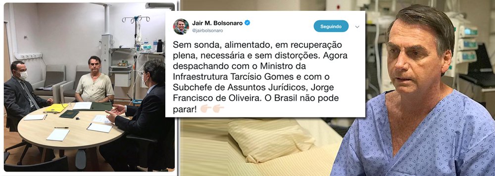 Apegado ao cargo e sem confiança no vice, Bolsonaro leva assessores (de máscara) ao hospital Apegado ao cargo e sem confiança no vice, Bolsonaro leva assessores (de máscara) ao hospital