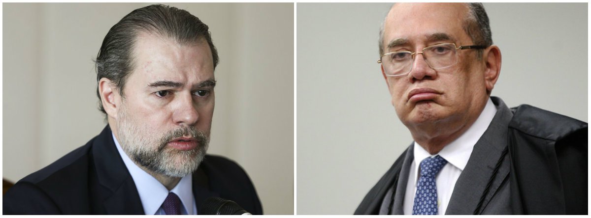 Toffoli pede apuração de relatório da Receita sobre Gilmar Mendes (Foto: Esq.: Marcelo Camargo - ABR / Dir.: Rosinei Coutinho (STF)) Toffoli pede apuração de relatório da Receita sobre Gilmar Mendes