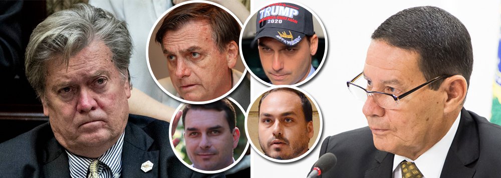 Bannon ataca Mourão: pisa fora da linha Bannon ataca Mourão: pisa fora da linha