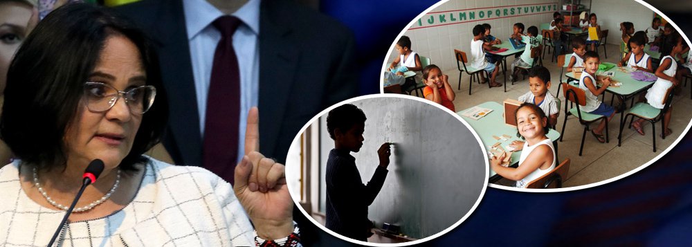 Damares prepara MP que tira crianças da escola Damares prepara MP que tira crianças da escola