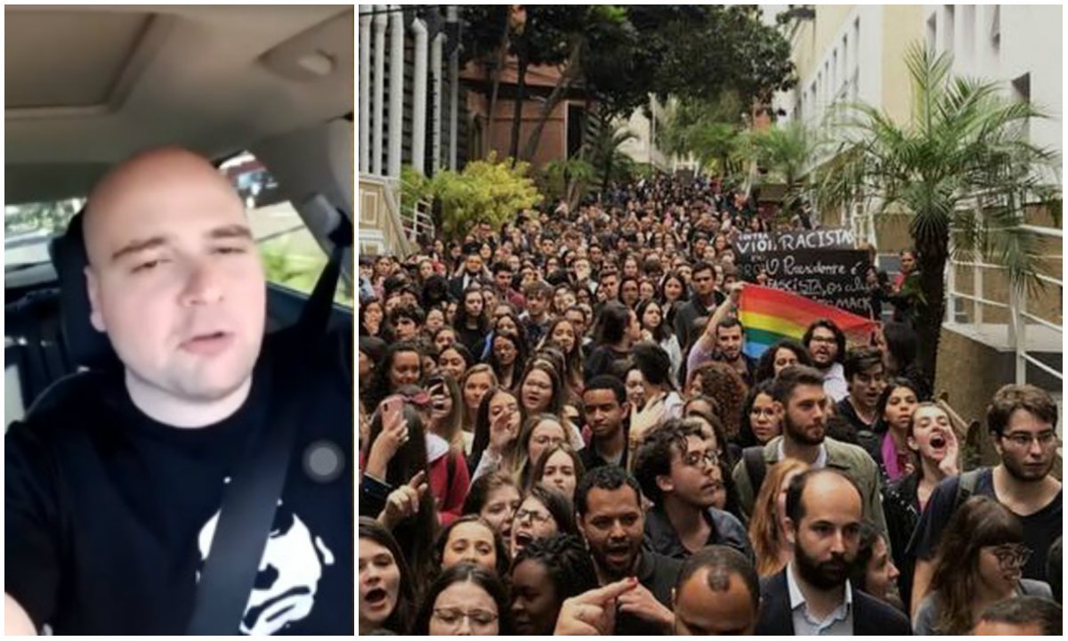 Justiça anula punição a racista do Mackenzie Justiça anula punição a racista do Mackenzie