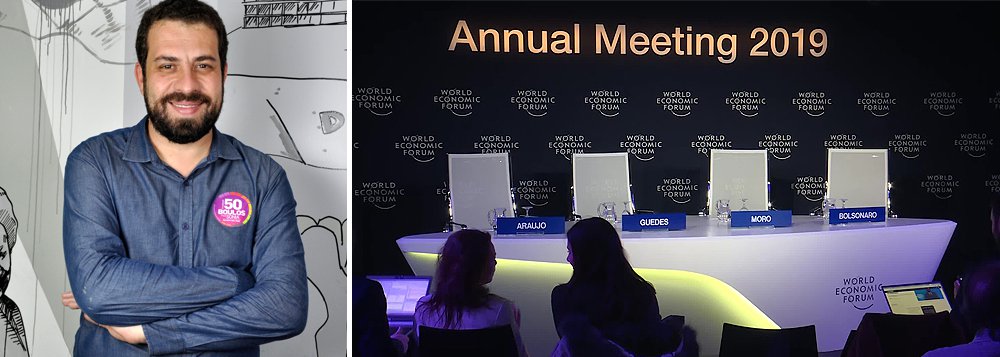 Boulos ironiza Bolsonaro em Davos: será que receberá certificado de participação? Boulos ironiza Bolsonaro em Davos: será que receberá certificado de participação?