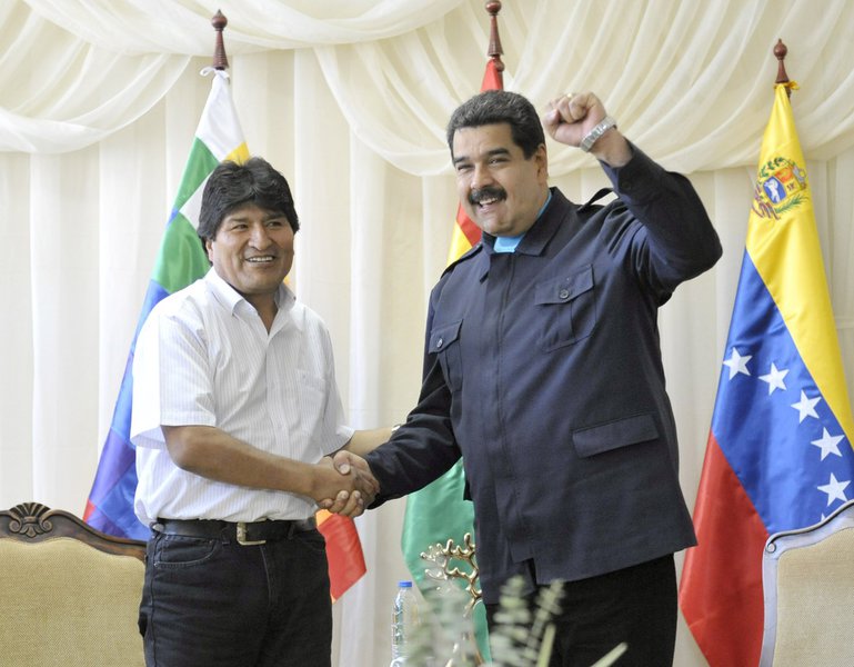 Morales se solidariza com Maduro e diz que países sul-americanos não serão quintal dos EUA (Foto: Freddy Zarco/ ABI ) Morales se solidariza com Maduro e diz que países sul-americanos não serão quintal dos EUA