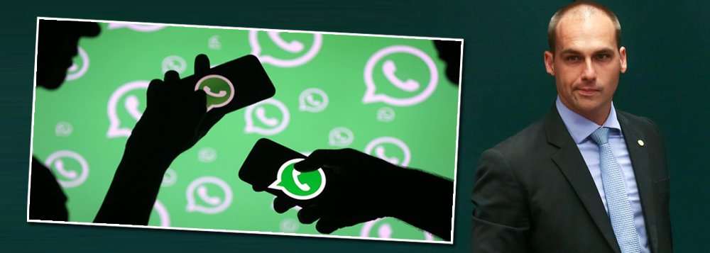 Eduardo Bolsonaro critica medida do WhatsApp de combate a fake news Eduardo Bolsonaro critica medida do WhatsApp de combate a fake news