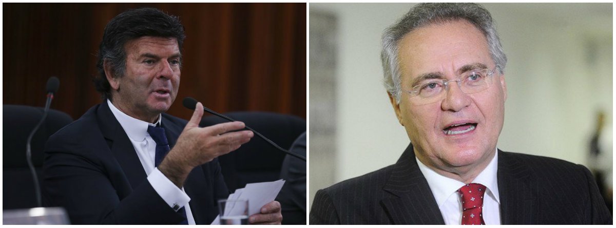 Fux atende MBL e dá à Justiça poder para barrar Renan no Senado (Foto: Esq.: José Cruz - ABR / Dir.: Marcos Brandão - Senado) Fux atende MBL e dá à Justiça poder para barrar Renan no Senado