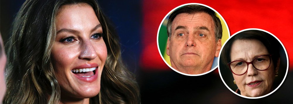 Gisele Bündchen, brasileira mais conhecida no planeta, pressiona Bolsonaro e ruralistas (Foto: Fotos: Reuters) Gisele Bündchen, brasileira mais conhecida no planeta, pressiona Bolsonaro e ruralistas