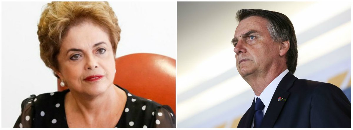 Dilma: Bolsonaro passou fake news à TV italiana (Foto: Esq.: Stuckert e Estevam Avellar / Dir.: Marcos Corrêa - PR) Dilma: Bolsonaro passou fake news à TV italiana