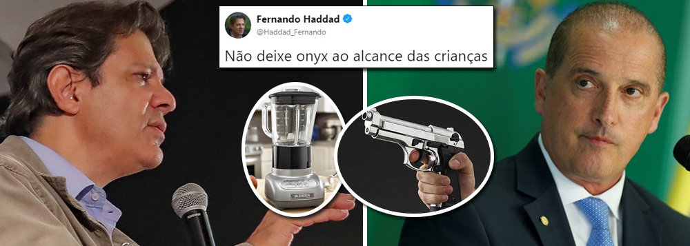 Haddad: 'Não deixe Onyx ao alcance das crianças' Haddad: 'Não deixe Onyx ao alcance das crianças'