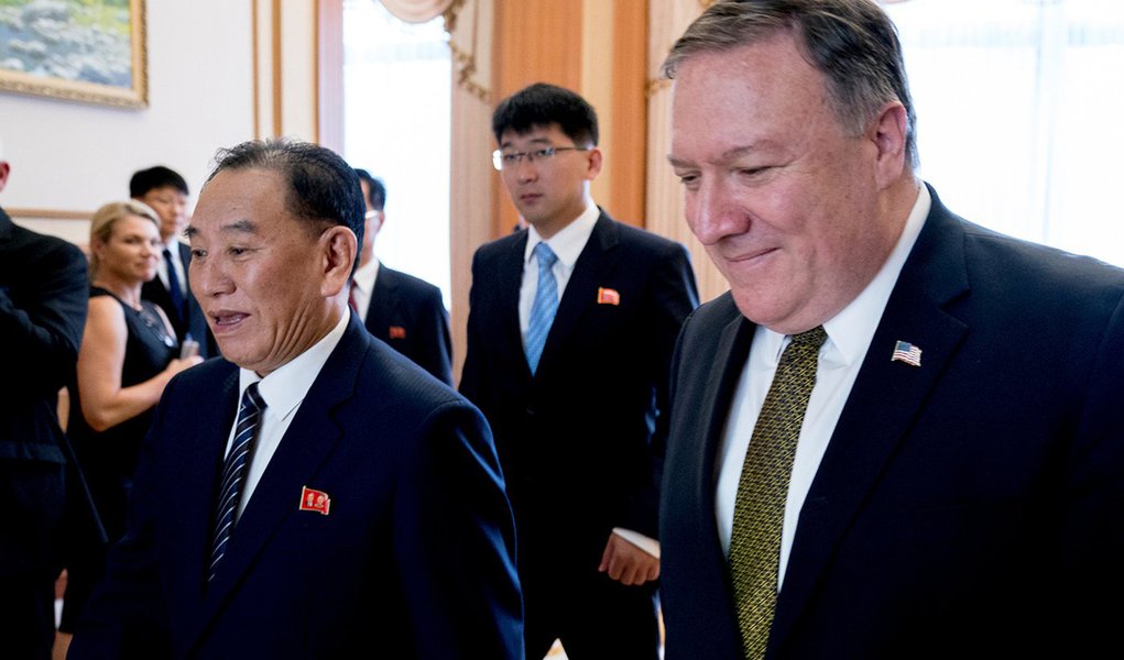 EUA e Coreia do Norte se reúnem nesta semana em busca de acordo (Foto: Andrew Harnik/Pool via Reuters) EUA e Coreia do Norte se reúnem nesta semana em busca de acordo