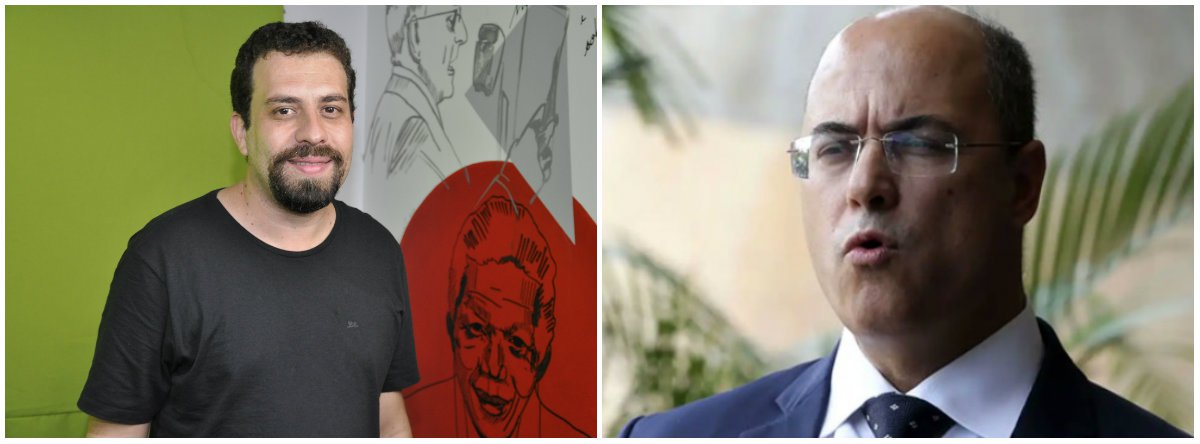 Boulos: Witzel tem um descompromisso repugnante com a democracia (Foto: Esq.: Editora 247) Boulos: Witzel tem um descompromisso repugnante com a democracia