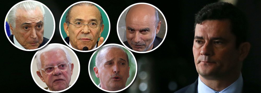 Temer, Moreira Franco, Padilha, Queiróz, Lorenzoni. Cadê o Moro? www.brasil247.com - Temer, Moreira Franco, Padilha, Queiróz, Lorenzoni. Cadê o Moro?