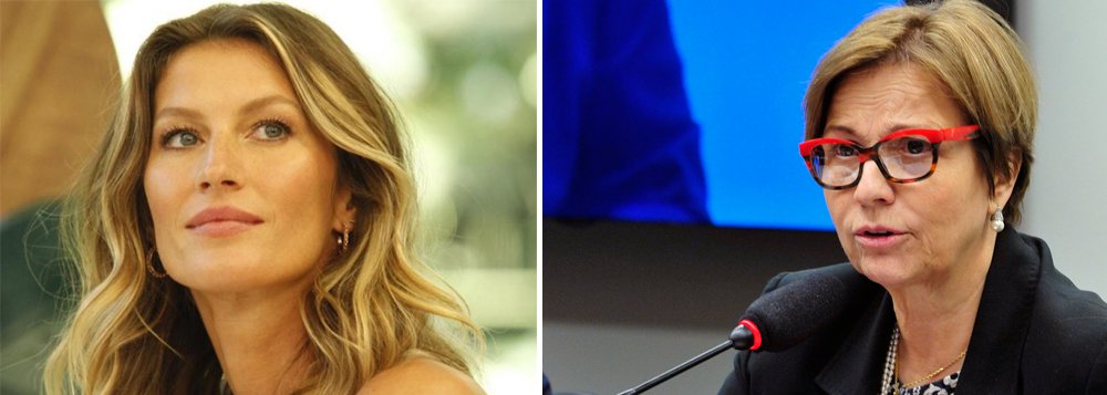 Sobrou até para Gisele: ministra diz que modelo 'não deve meter o pau no Brasil' Sobrou até para Gisele: ministra diz que modelo 'não deve meter o pau no Brasil'