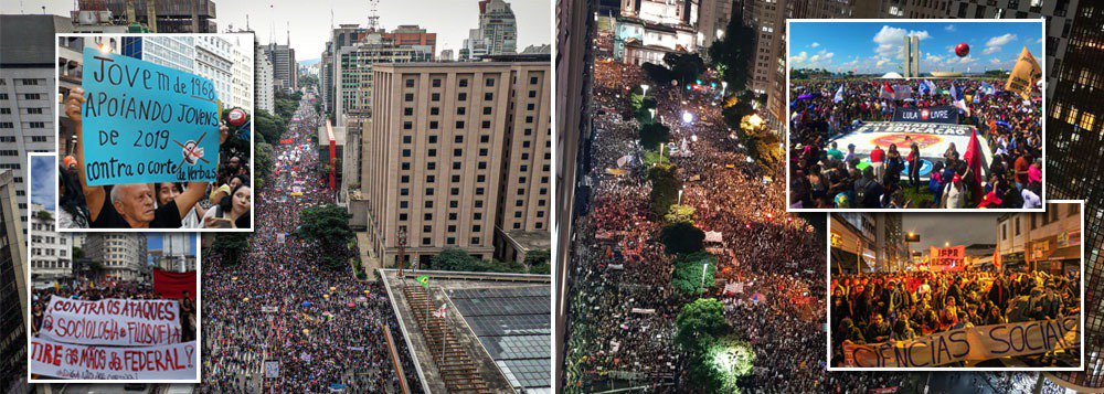 Em mais de 200 cidades, 2 milhões vão às ruas contra a destruição da Educação por Bolsonaro Em mais de 200 cidades, 2 milhões vão às ruas contra a destruição da Educação por Bolsonaro