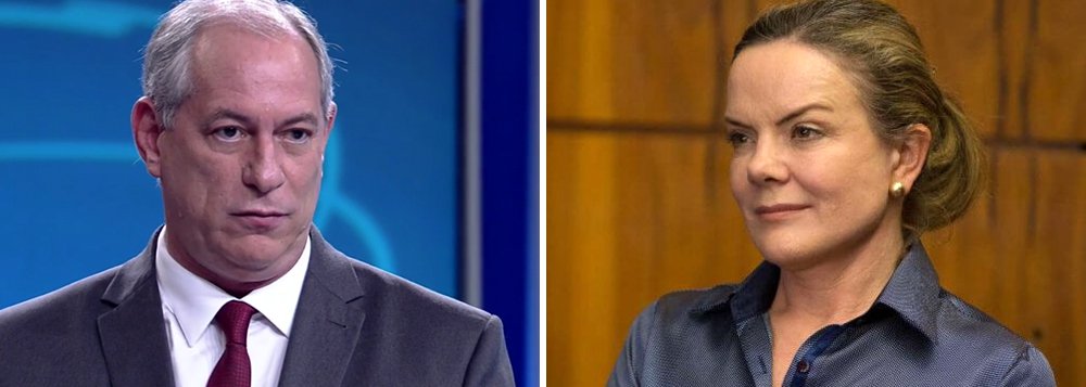 Gleisi humilha Ciro: ofende Lula para não cair no esquecimento Gleisi humilha Ciro: ofende Lula para não cair no esquecimento