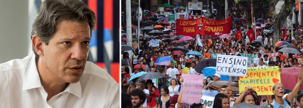 Haddad: lutar pela educação é defesa de marco civilizatório Haddad: lutar pela educação é defesa de marco civilizatório