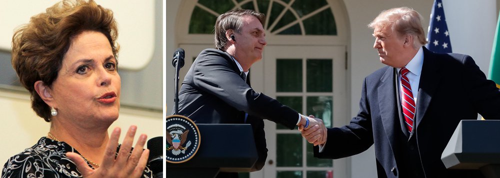 Dilma: Bolsonaro tornou o Brasil submisso aos EUA (Foto: Reprodução | PR) Dilma: Bolsonaro tornou o Brasil submisso aos EUA