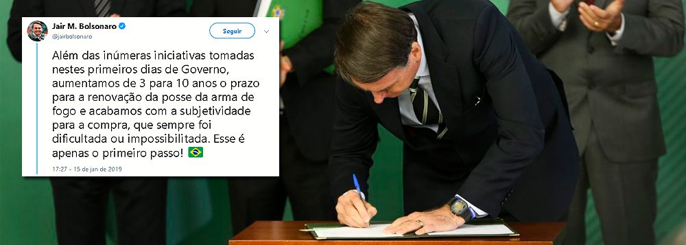 Liberação de armas é utopia macabra de Bolsonaro Liberação de armas é utopia macabra de Bolsonaro