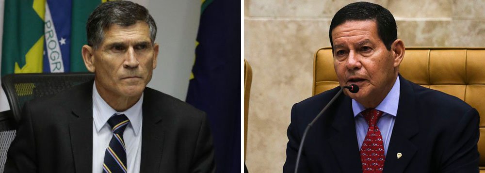 Mourão sai em defesa de Santos Cruz, ameaçado de demissão Mourão sai em defesa de Santos Cruz, ameaçado de demissão
