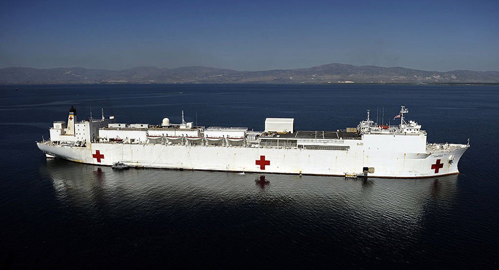 EUA enviam navio-hospital à Venezuela em novo sinal de envolvimento na crise EUA enviam navio-hospital à Venezuela em novo sinal de envolvimento na crise