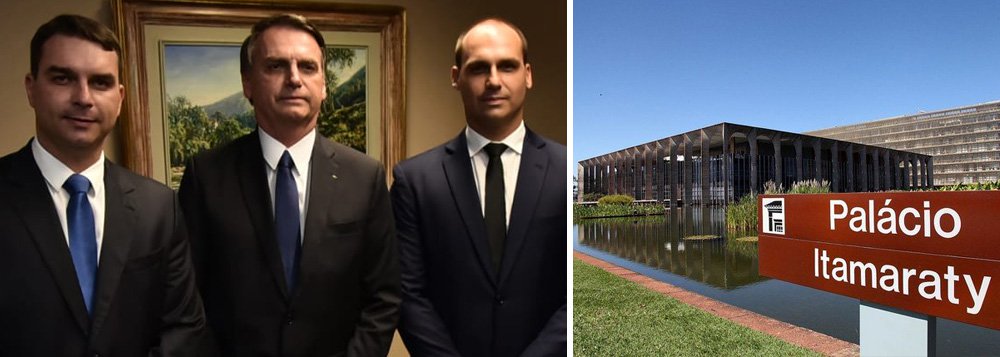 Governo se desmancha e Bolsonaro condecora os filhos com a maior medalha do Itamaraty (Foto: Reprodução | ABr) Governo se desmancha e Bolsonaro condecora os filhos com a maior medalha do Itamaraty