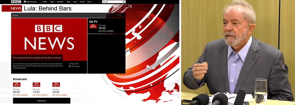 BBC transmitirá entrevista de Lula no próximo sábado BBC transmitirá entrevista de Lula no próximo sábado