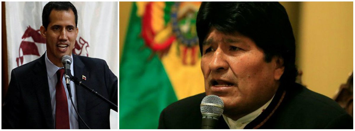 Morales: EUA e Guaidó buscam provocar violência e morte na Venezuela (Foto: Esq.: Reuters) Morales: EUA e Guaidó buscam provocar violência e morte na Venezuela