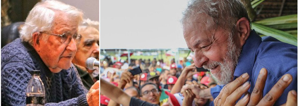 Chomsky parabeniza Lula por entrevista: não vai demorar e você está livre Chomsky parabeniza Lula por entrevista: não vai demorar e você está livre