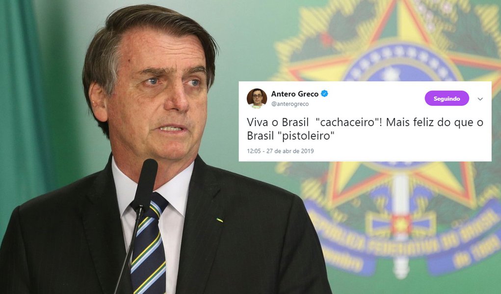 Antero Greco ironiza Bolsonaro: “viva o Brasil ‘cachaceiro’” Antero Greco ironiza Bolsonaro: “viva o Brasil ‘cachaceiro’”