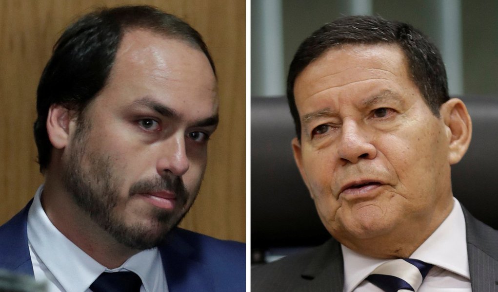 Carlos Bolsonaro não comparece a sessão em homenagem a Mourão (Foto: Reuters ) Carlos Bolsonaro não comparece a sessão em homenagem a Mourão