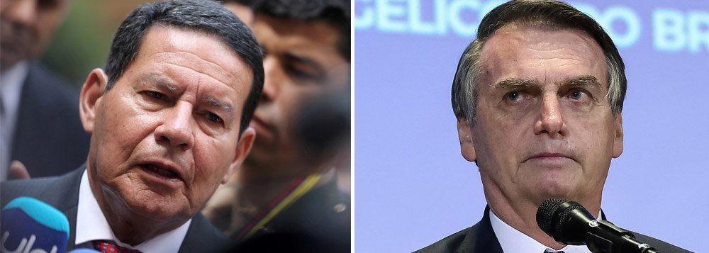 Mourão diz ter ficado 'chocado' ao saber que Bolsonaro estaria estimulando ataques (Foto: Reuters | PR) Mourão diz ter ficado 'chocado' ao saber que Bolsonaro estaria estimulando ataques