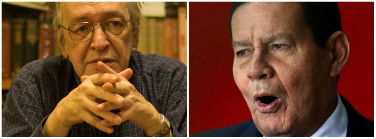 Fernando Brito: o problema não é Olavo. Mourão sabe, mas não pode reagir (Foto: Dir.: Adriano Machado - Reuters) Fernando Brito: o problema não é Olavo. Mourão sabe, mas não pode reagir