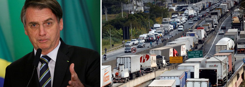 Governo Bolsonaro faz reunião com caminhoneiros para tentar barrar greve (Foto: Reuters) Governo Bolsonaro faz reunião com caminhoneiros para tentar barrar greve