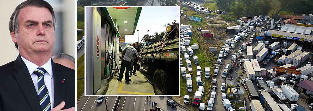 Bolsonaro trai caminhoneiros e Petrobrás aumenta o diesel entre 4,5% e 5,1% Bolsonaro trai caminhoneiros e Petrobrás aumenta o diesel entre 4,5% e 5,1%