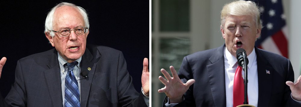 Trump chama Sanders de louco e acha que ele é possível adversário em 2020 Trump chama Sanders de louco e acha que ele é possível adversário em 2020